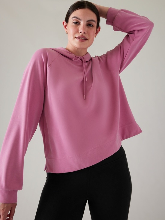 Athleta Tops - Athleta Pink Seasoft Travel Hoodie Pullover
